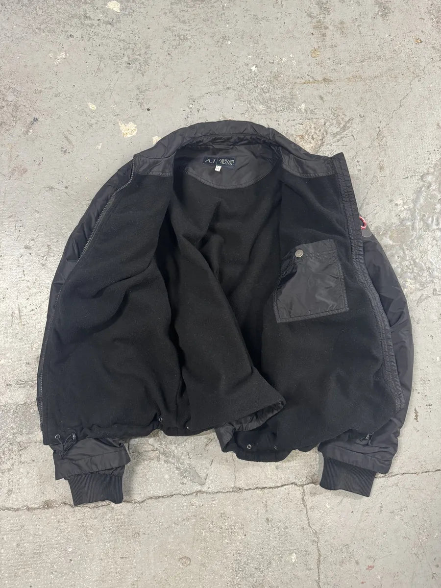2000s Armani Black Nylon Bomber Jacket OVaaRNo 6