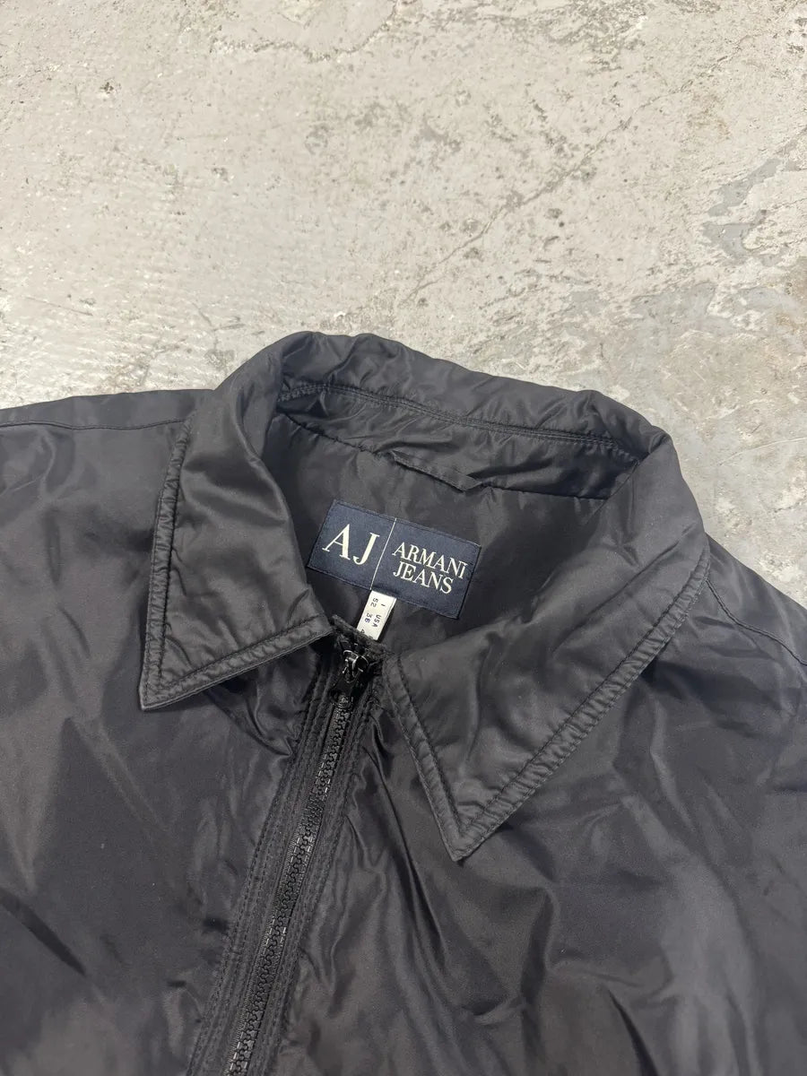 2000s Armani Black Nylon Bomber Jacket OVaaRNo 7