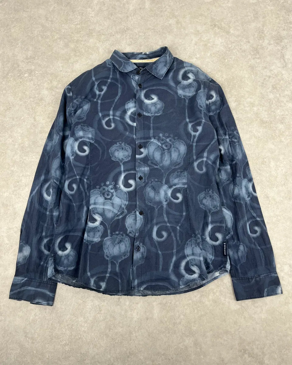 2000s Armani Black Obscure Monster Asian Shirt tPNqAcT 0