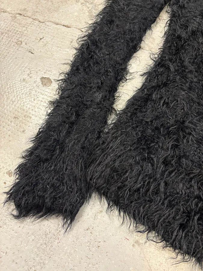 2000s Armani Black Plushed Fur Sweater (S/M) NtvjDWi 6