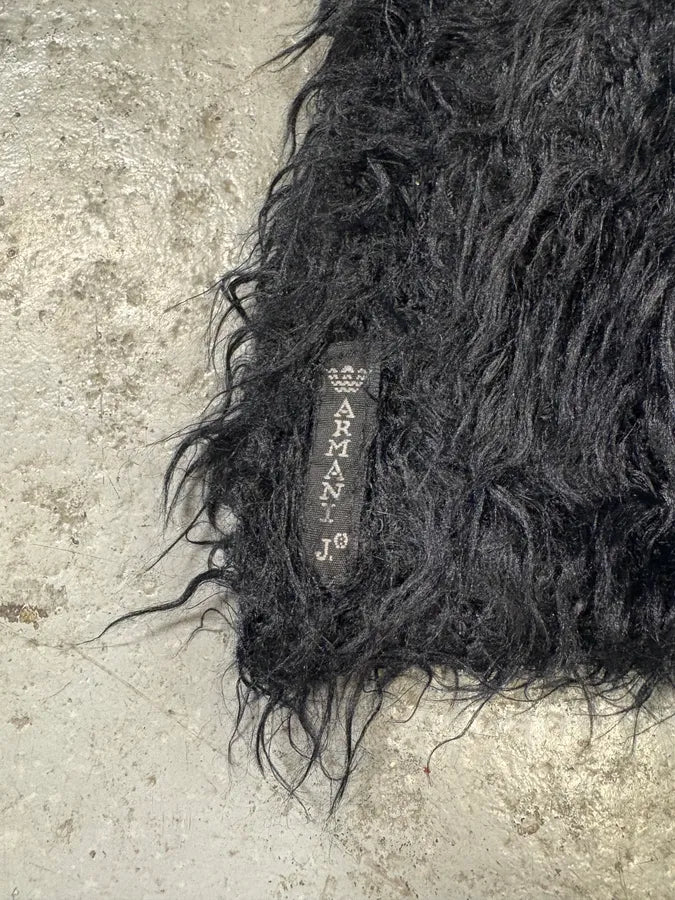2000s Armani Black Plushed Fur Sweater (S/M) NtvjDWi 9