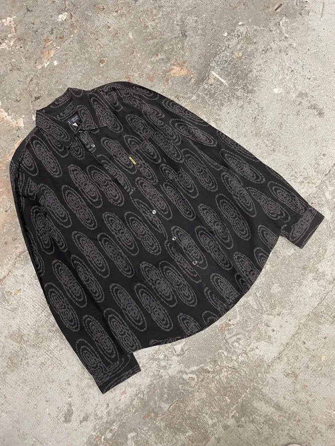 2000s Armani Black Psycho Shirt (L) otTiZJM 3