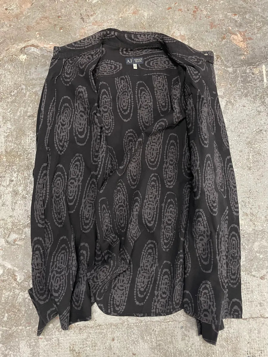 2000s Armani Black Psycho Shirt (L) otTiZJM 6