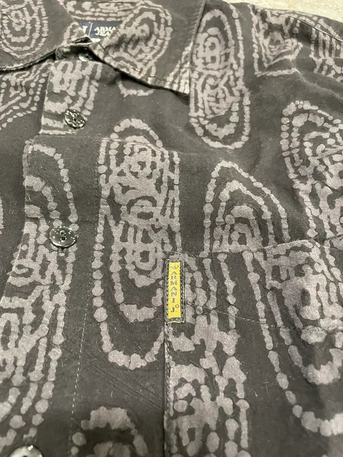 2000s Armani Black Psycho Shirt (L) otTiZJM 8