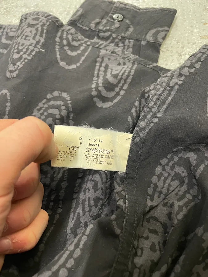 2000s Armani Black Psycho Shirt (L) otTiZJM 9