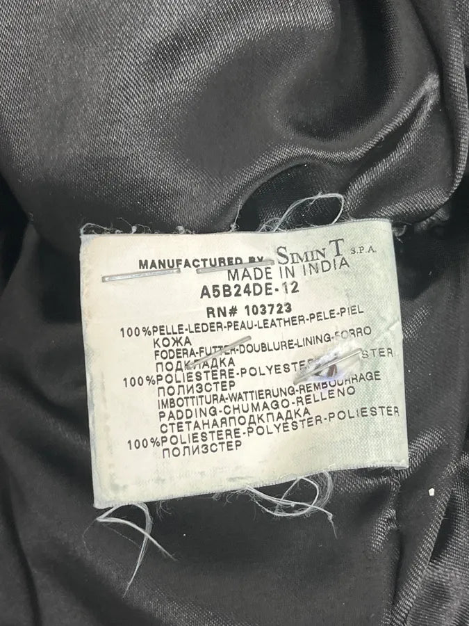 2000s Armani Black Puffer Leather Jacket NxxGEBp 9