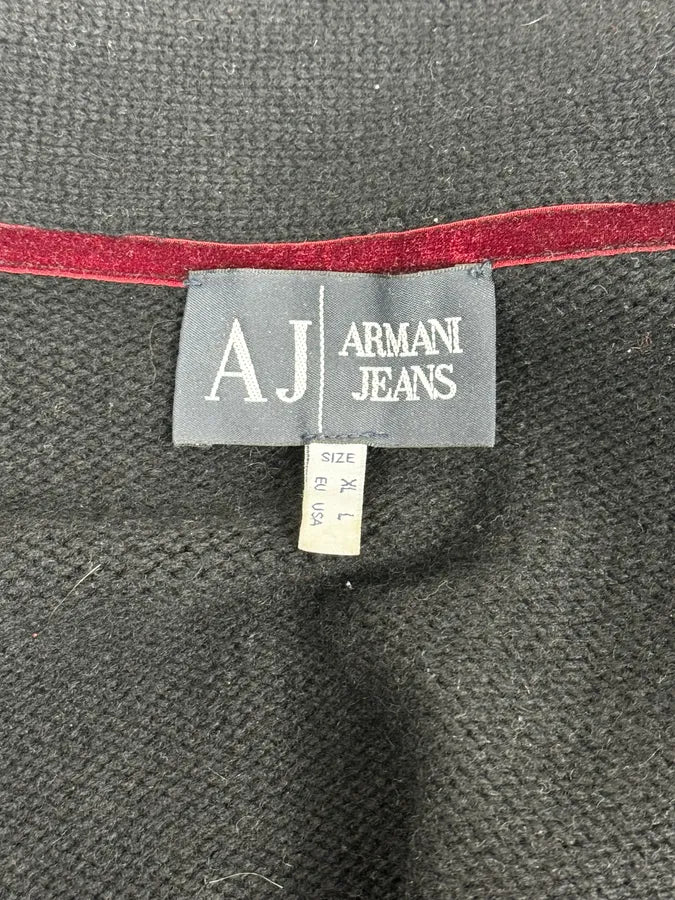 2000s Armani Black Wool Buttoned Cardigan Sweater XiBDsfB 9