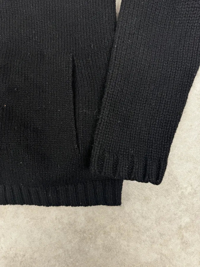 2000s Armani Black Wool Buttoned Cardigan Sweater XiBDsfB 7