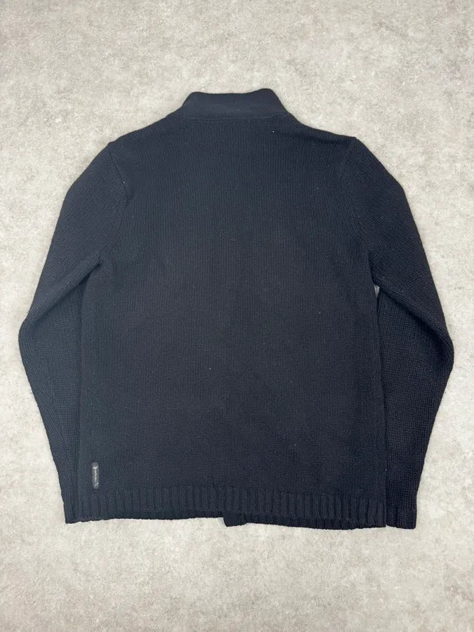 2000s Armani Black Wool Buttoned Cardigan Sweater XiBDsfB 3