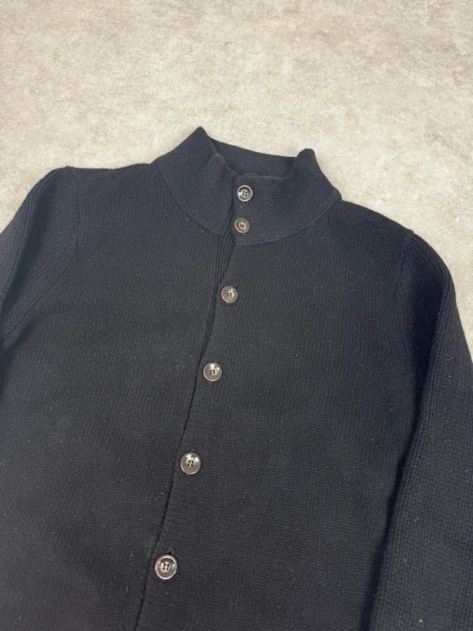 2000s Armani Black Wool Buttoned Cardigan Sweater XiBDsfB 4