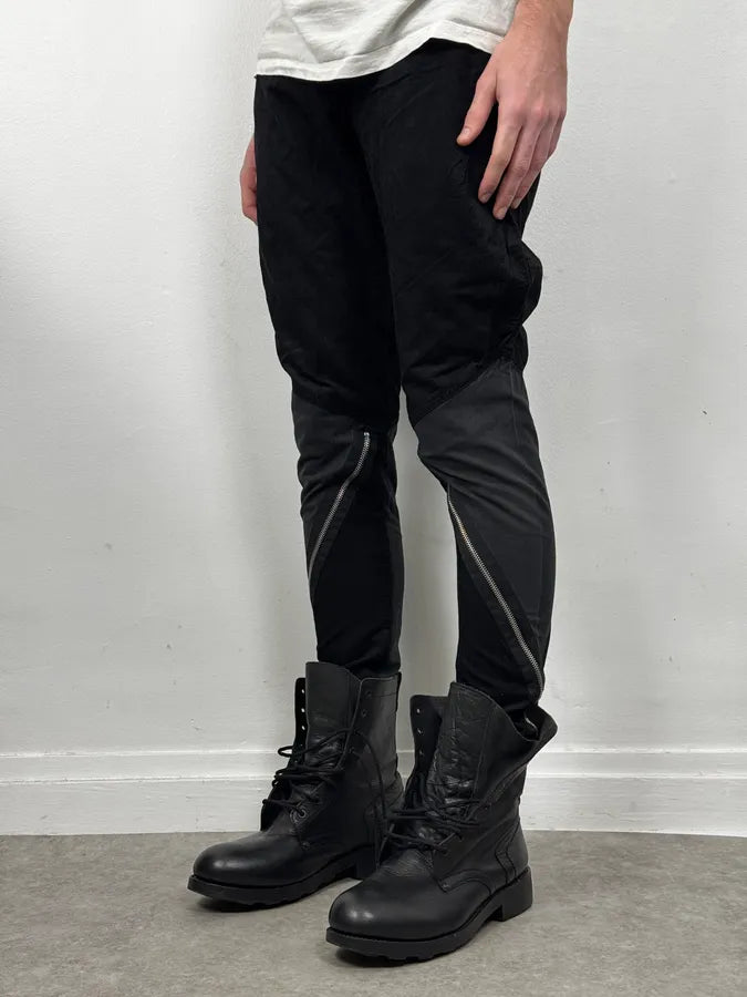 2000s Armani Black Zip Hybrid Cordurroy Pants  vYmwXJX 1
