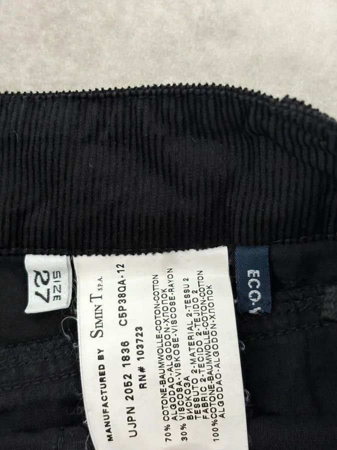 2000s Armani Black Zip Hybrid Cordurroy Pants  vYmwXJX 11