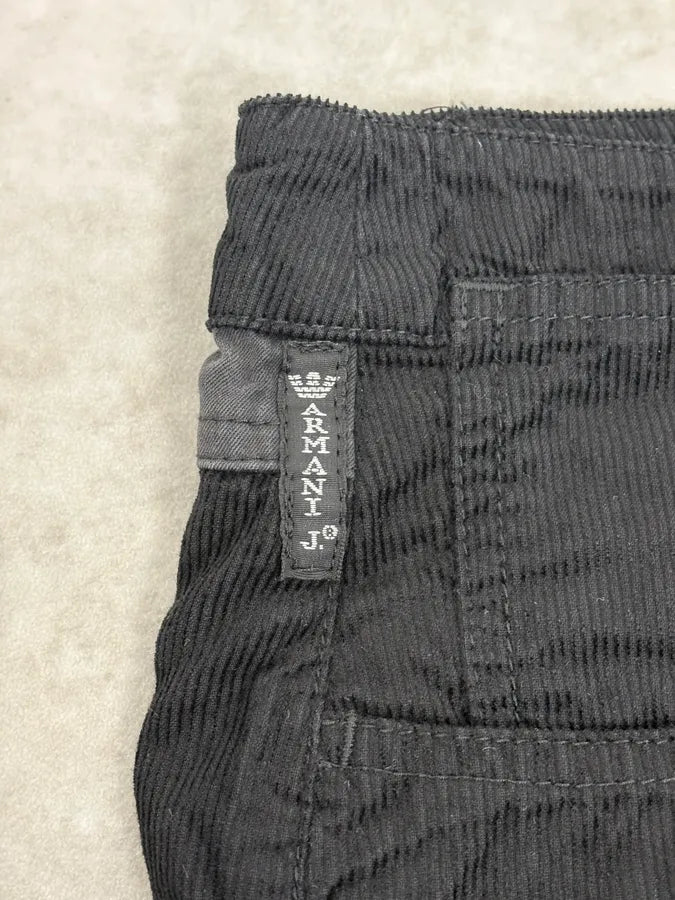 2000s Armani Black Zip Hybrid Cordurroy Pants  vYmwXJX 8