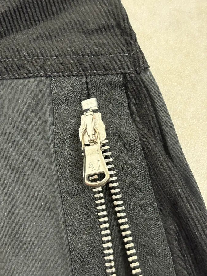 2000s Armani Black Zip Hybrid Cordurroy Pants  vYmwXJX 9