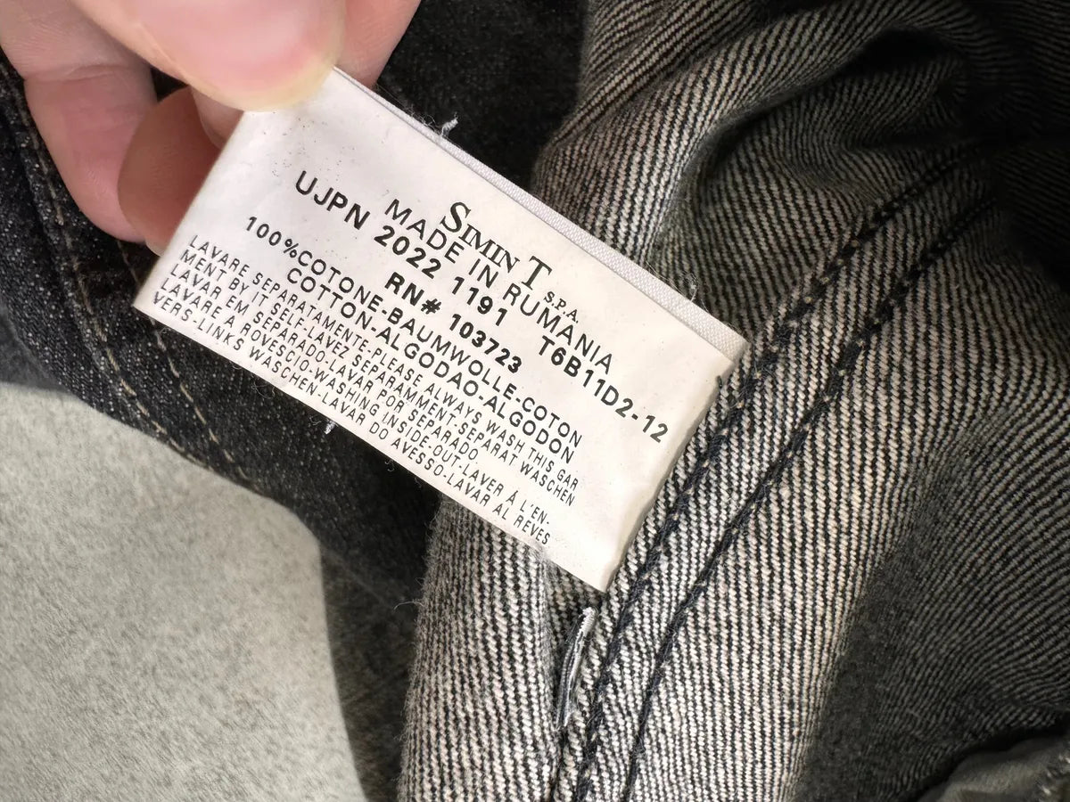 2000s Armani Grey Bleached Denim Jacket eXdLkxU 6