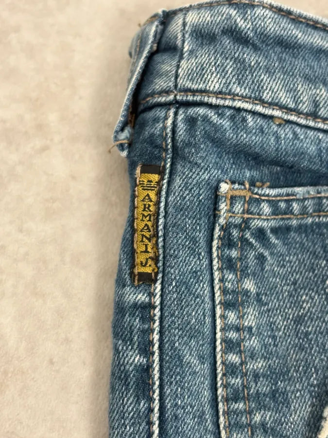 2000s Armani Blue Bondage Cargo Denim Jeans xogVXbv 11