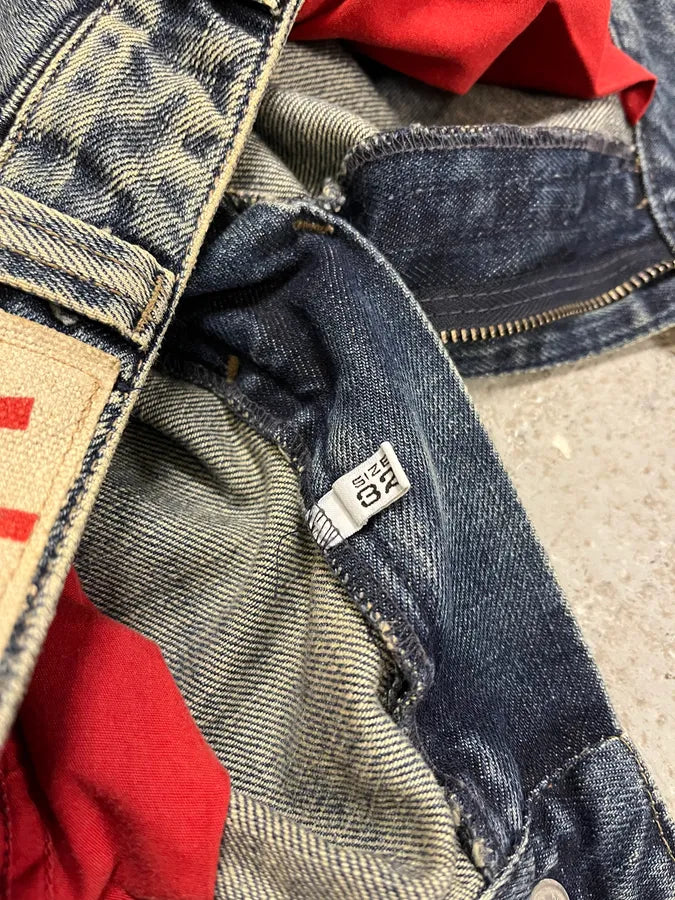 2000s Armani Blue Cargo Double Knee Biker Denim Jeans (M) onSsPFy 12