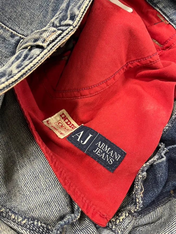 2000s Armani Blue Cargo Double Knee Biker Denim Jeans (M) onSsPFy 13