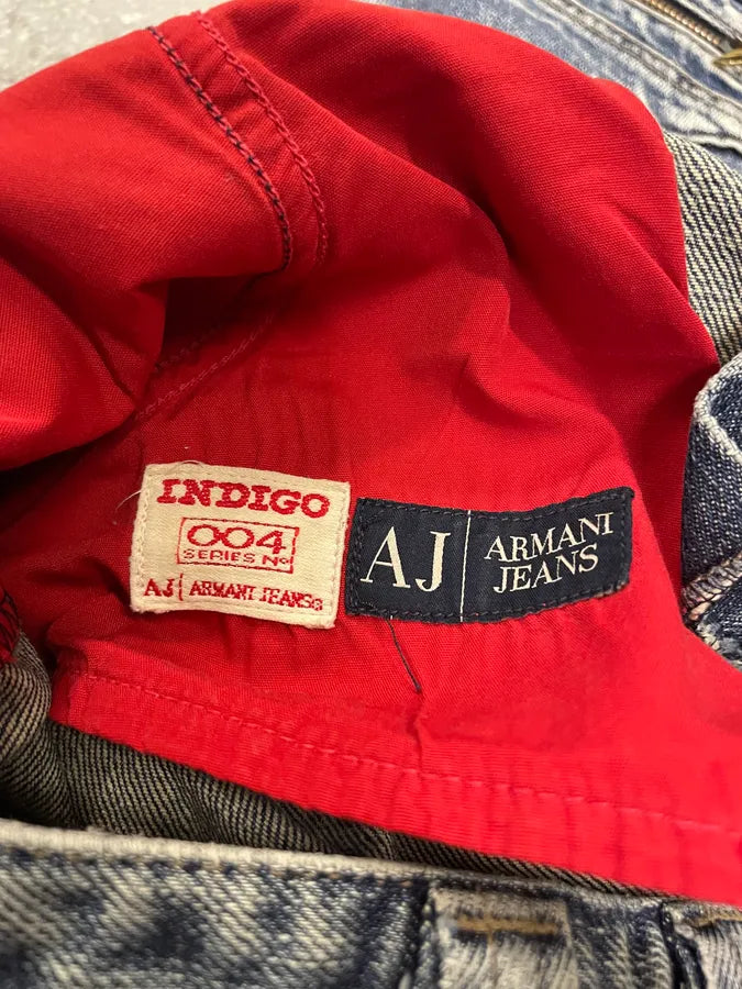 2000s Armani Blue Cargo Faded Denim Jeans (S/M) OsUPruo 11