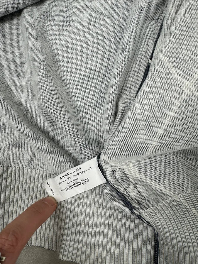 2000s Armani Blue Checkered Golf Zip-up Sweater ELlnzLk 10