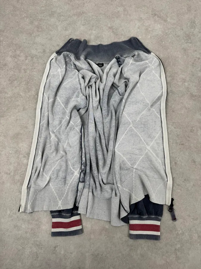 2000s Armani Blue Checkered Golf Zip-up Sweater ELlnzLk 7