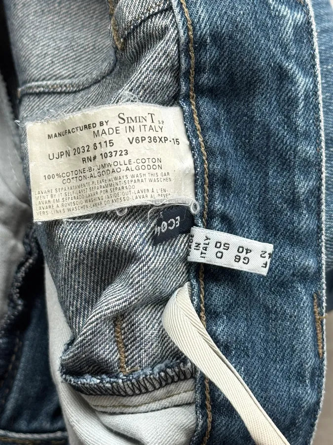 2000s Armani Blue Double Knee Denim Cargo Jeans xYtXaff 12
