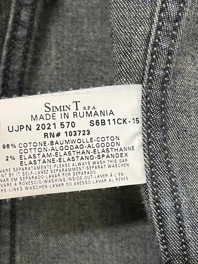 2000s Armani Blue Eroded Denim Jacket GttYqbg 10