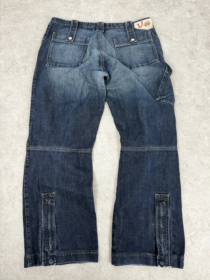 AW2005 Armani Blue Faded Cargo Denim nCowmzv 3
