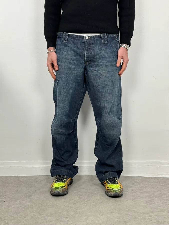 AW2005 Armani Blue Faded Cargo Denim nCowmzv 0