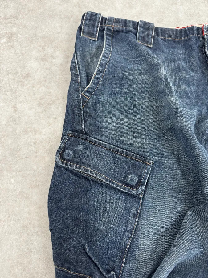 AW2005 Armani Blue Faded Cargo Denim nCowmzv 7