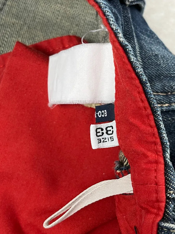 2000s Armani Blue Faded Denim Cargo Jeans CiwpoGv 12