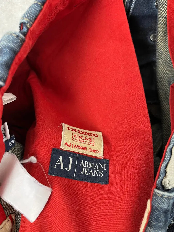2000s Armani Blue Faded Denim Cargo Jeans CiwpoGv 11
