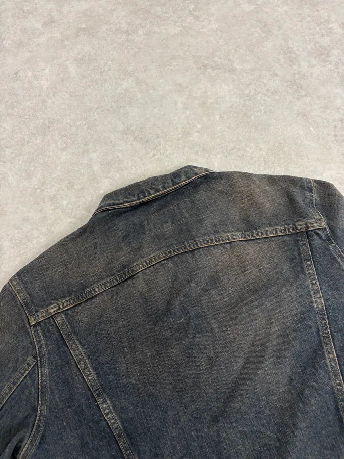 2000s Armani Blue Faded Denim Jacket eMzCKwN 5