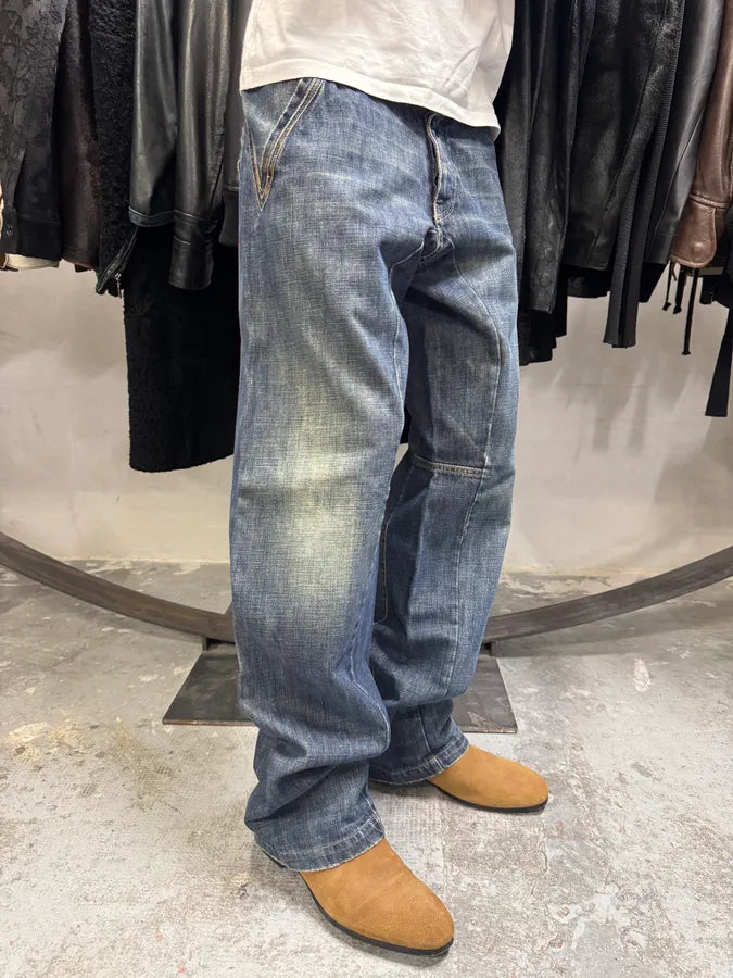 2000s Armani Blue Faded Denim Jeans (M) FwqlWVg 1