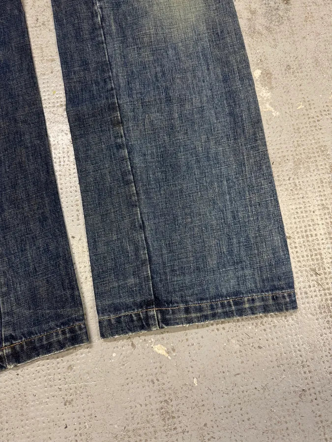 2000s Armani Blue Faded Denim Jeans (M) FwqlWVg 6
