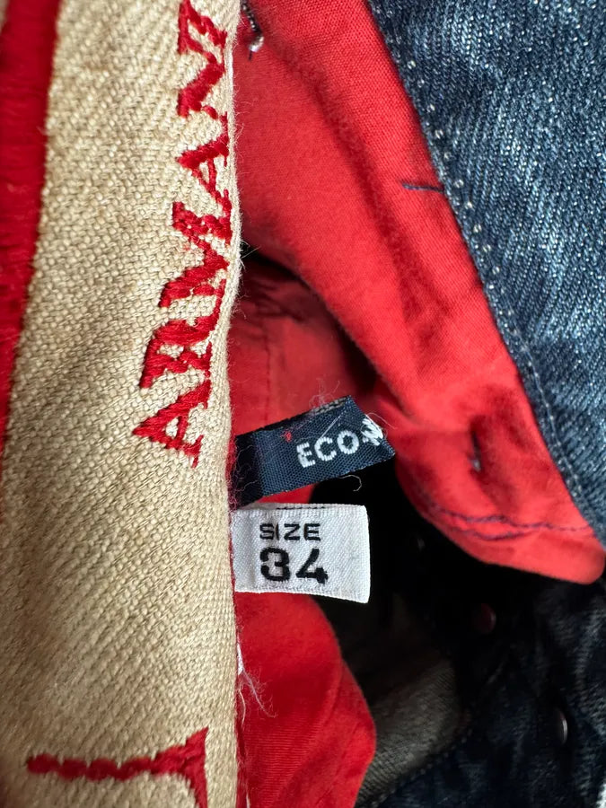 2000s Armani Blue Faded Denim Relaxed Jeans CFhMDXz 10