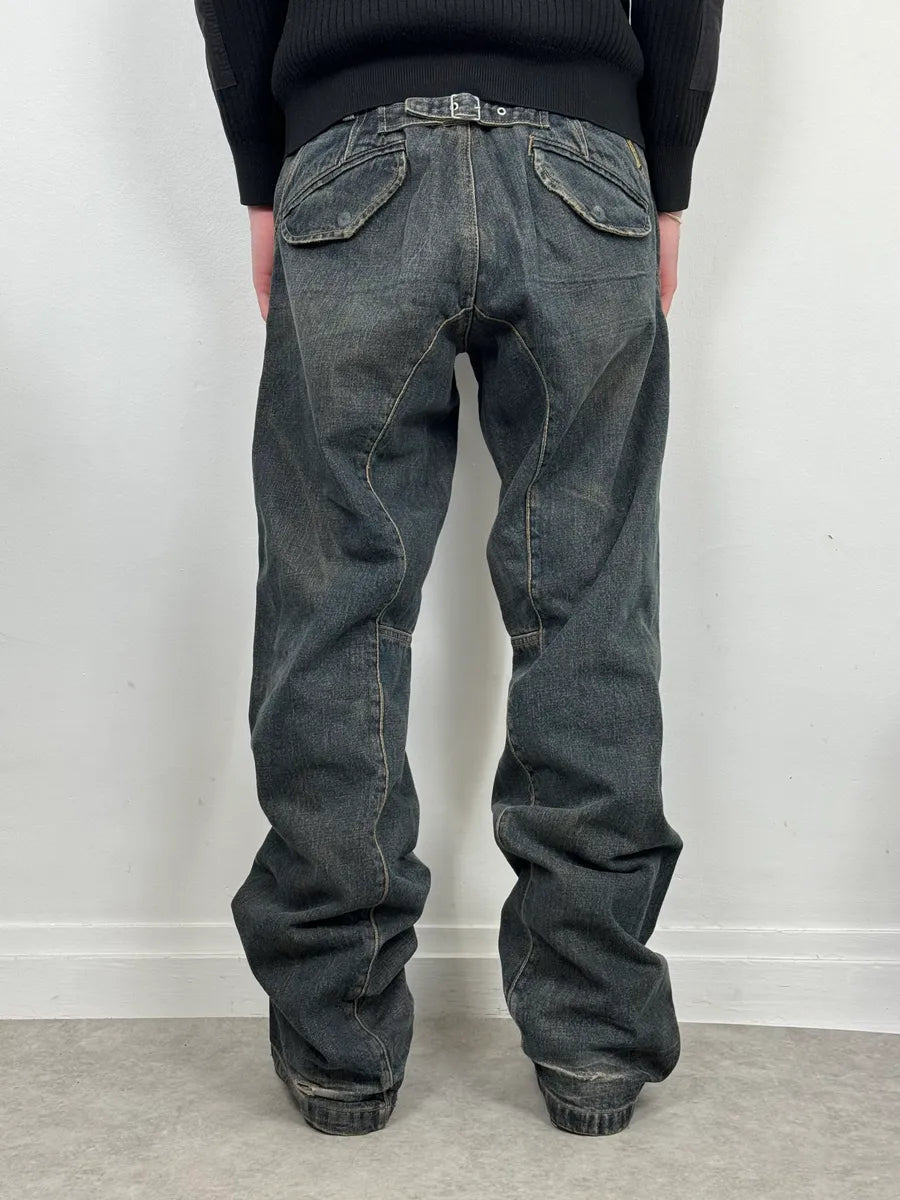 2000s Armani Blue Faded Denim Relaxed Jeans CFhMDXz 2