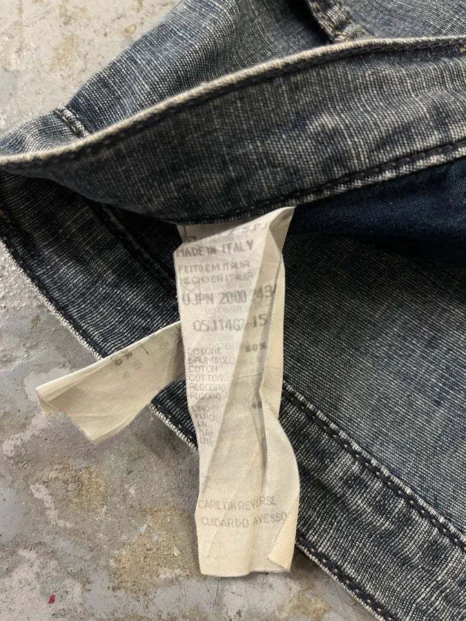 2000s Armani Blue Linen Denim Jeans (M) urPUTlg 11