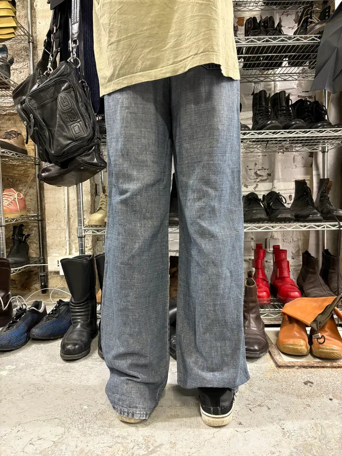 2000s Armani Blue Linen Denim Jeans (M) urPUTlg 3