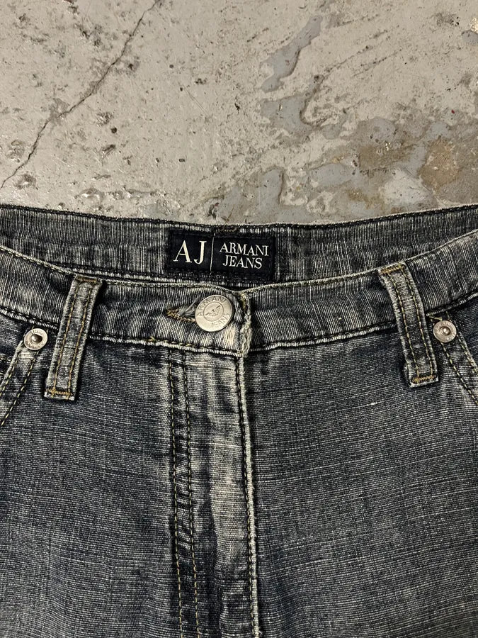 2000s Armani Blue Linen Denim Jeans (M) urPUTlg 9