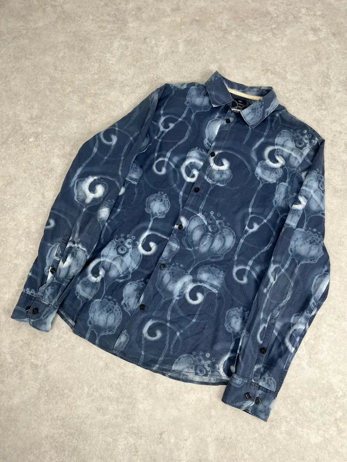 2000s Armani Blue Psycho Medusa Shirt OouvUyv 3