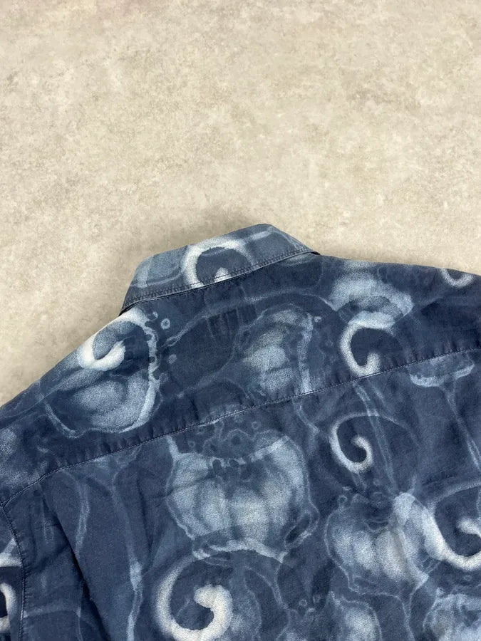 2000s Armani Blue Psycho Medusa Shirt OouvUyv 6