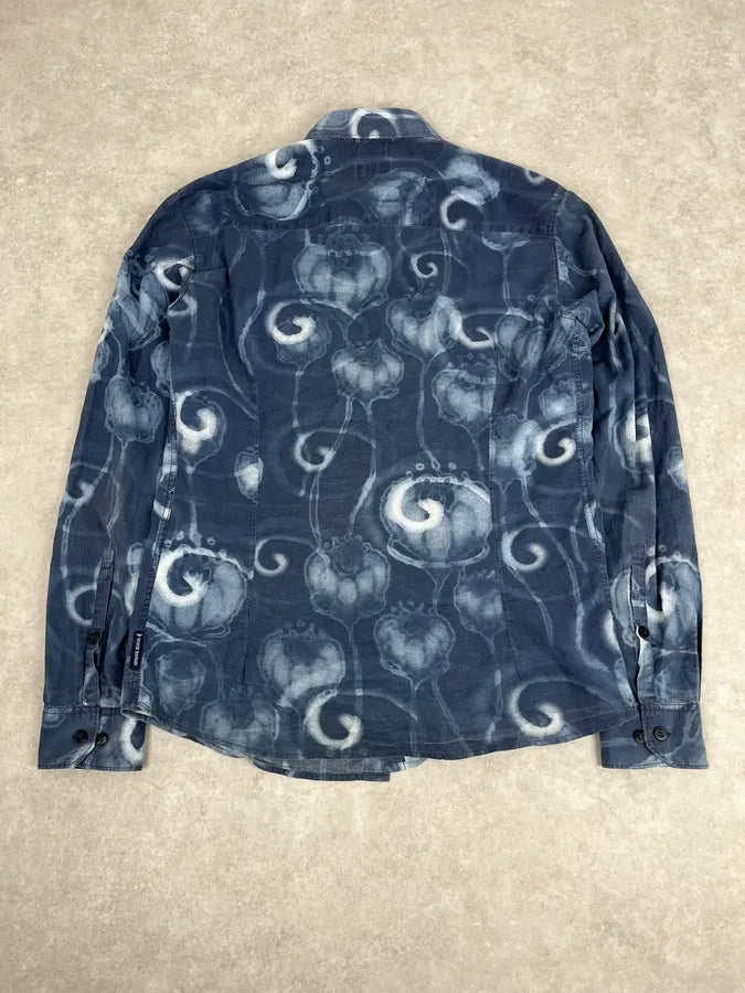 2000s Armani Blue Psycho Medusa Shirt OouvUyv 5