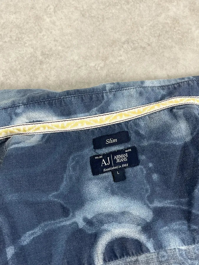 2000s Armani Blue Psycho Medusa Shirt OouvUyv 8