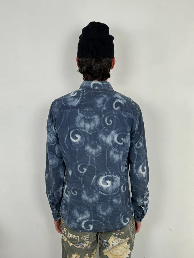 2000s Armani Blue Psycho Medusa Shirt OouvUyv 1