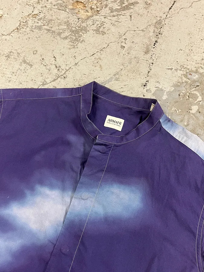 2000s Armani Blue Sky Cloud Shirt bUnVfkA 3