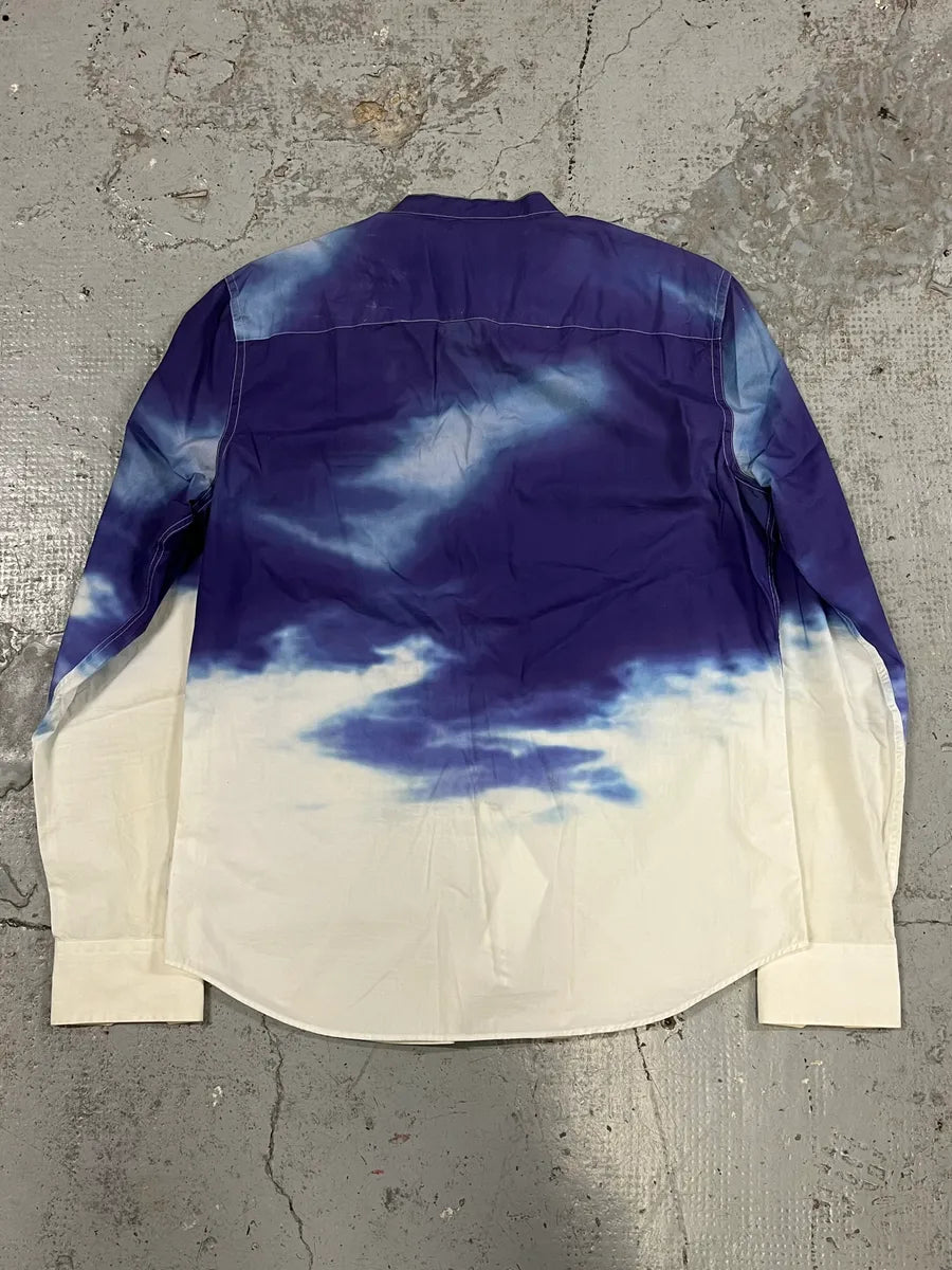 2000s Armani Blue Sky Cloud Shirt bUnVfkA 4