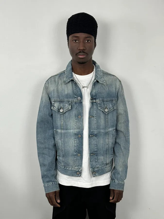 2000s Armani Blue Soft Denim Jacket LyueoyR 0