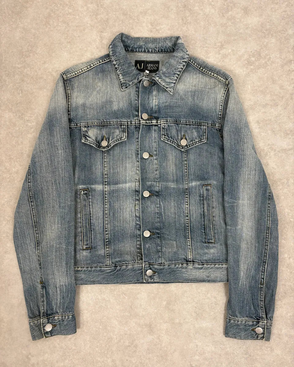 2000s Armani Blue Soft Denim Jacket LyueoyR 2