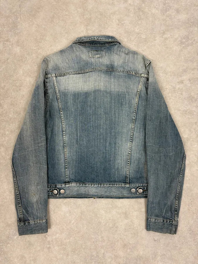 2000s Armani Blue Soft Denim Jacket LyueoyR 5